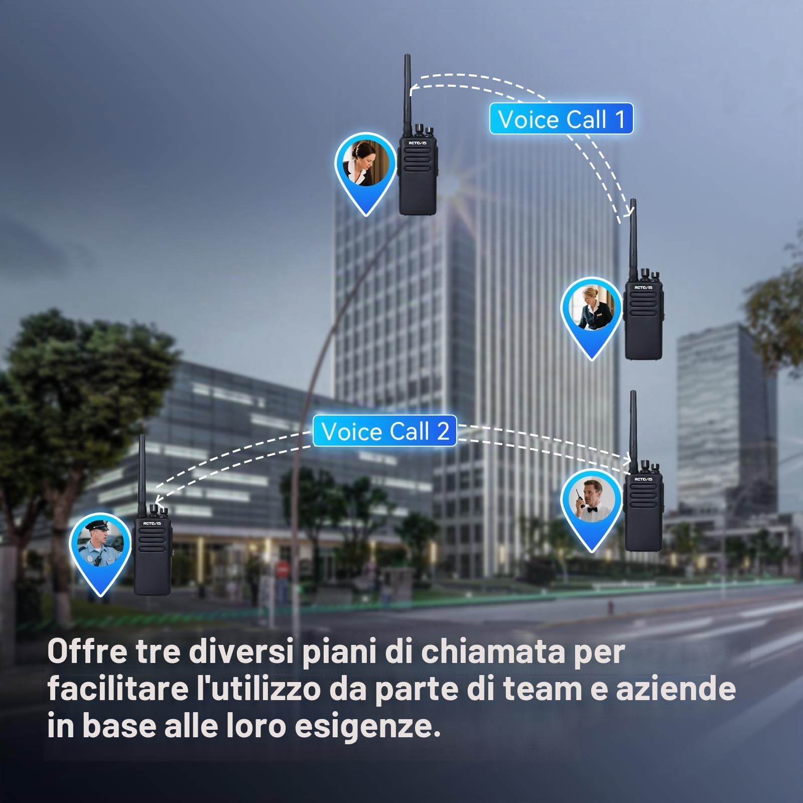 Retevis RT81 Walkie Talkie DMR, Ricetrasmittente Analogico Digitale IP67 | 2200mAh, 32 Canali, VOX Impermeabile, per Settore Industriale, Nero, 2 Pezzi