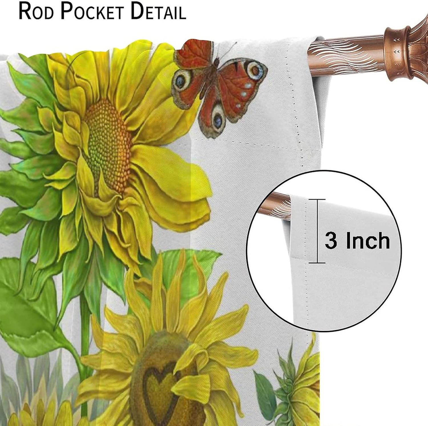 🔥 Crаzу Dеаlѕ GY Beautiful Sunflowers and Butterflies Window Curtains for Kitchen Kids Bedroom Living Room 85x85inch(214x214cm) Nеw Dеаl GY Beautiful Sunflowers and Butterflies Window Curtains for Kitchen Kids Bedroom Living Room 85x85inch(214x214cm)