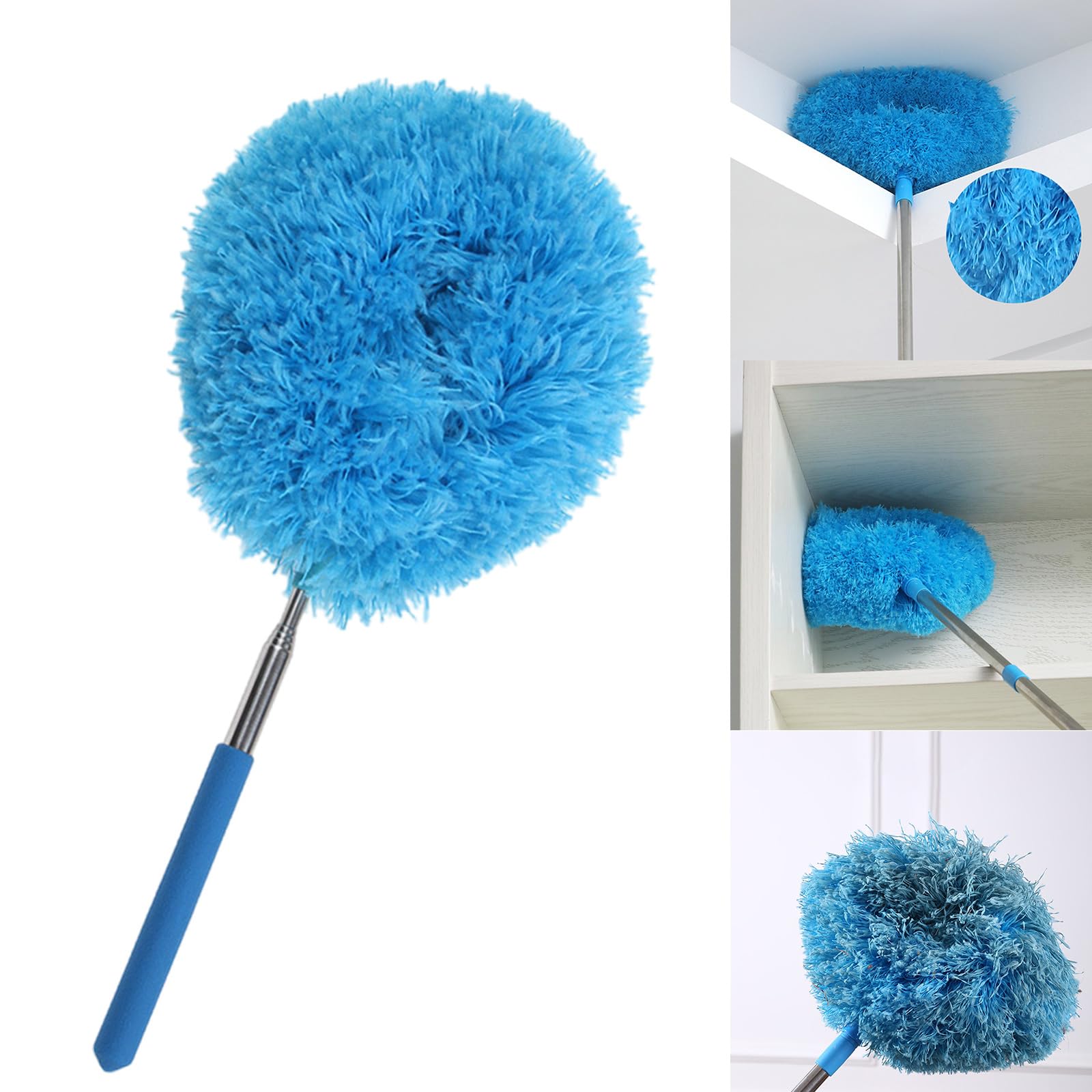 Adjustable Length Ceiling Fan Brush Ideal for Household Use in Tight Space Like Bathrooms and Kitchens