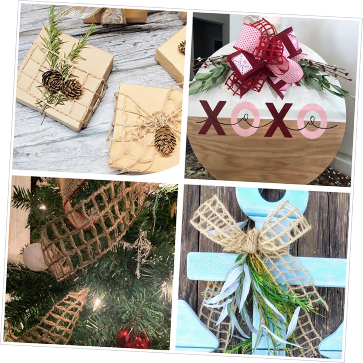 Operitacx 5stücke Burlap Dekorationsband Mit Bastelmaterial Für Hochzeiten Und Weihnachtsdekoration Stränge Langlebig Und Vielseitig Einsetzbar