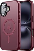 Vista 64 de Funda Magnética para iPhone Air Compatible con MagSafe Resistente a Caídas de 16 Pies Cubierta Trasera con Sensación de Piel Mate a Prueba de Golpes