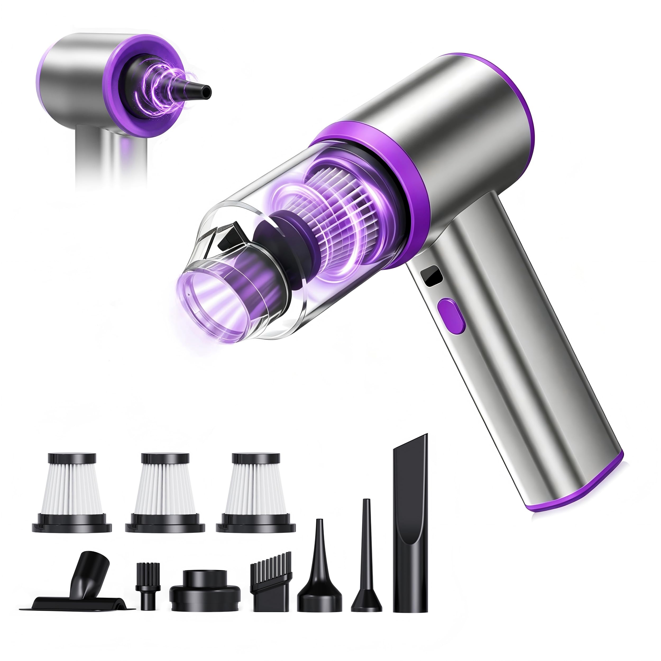 Handheld Car Vacuum Cleaner, Cordless Vacuum 8000Pa, Portable Dust Buster