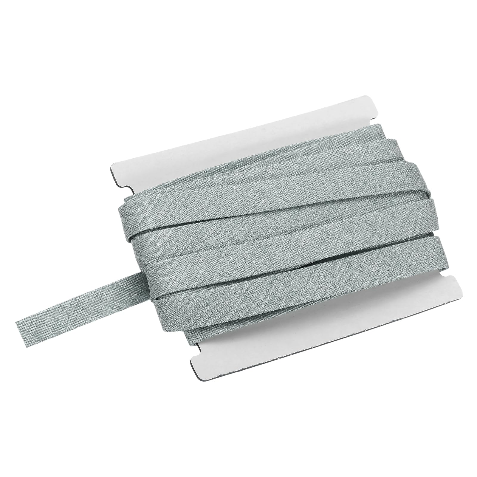 sourcing map Double Fold Bias Binding Tape, 1/2 Inch x 6 Yards Cotton Twill Tape Trim Ribbon for Sewing Wrapping Craft DIY, Silver Tone