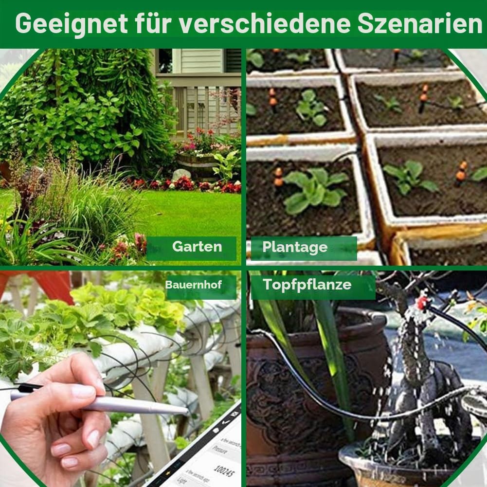 Bewässerungsschlauch 50m Gardena Micro Drip Schlauch 4/7mm, PVC Gardena Drip System Bewassersystem Schlauch Bewässerungsrohre Tropfschlauch Unterirdisch Tropfbewässerung für Landwirtschaft Poröser