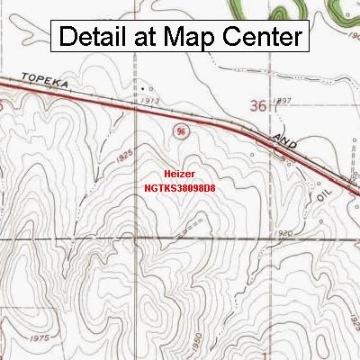 Amazon.com : USGS Topographic Quadrangle Map - Heizer, Kansas (Folded ...