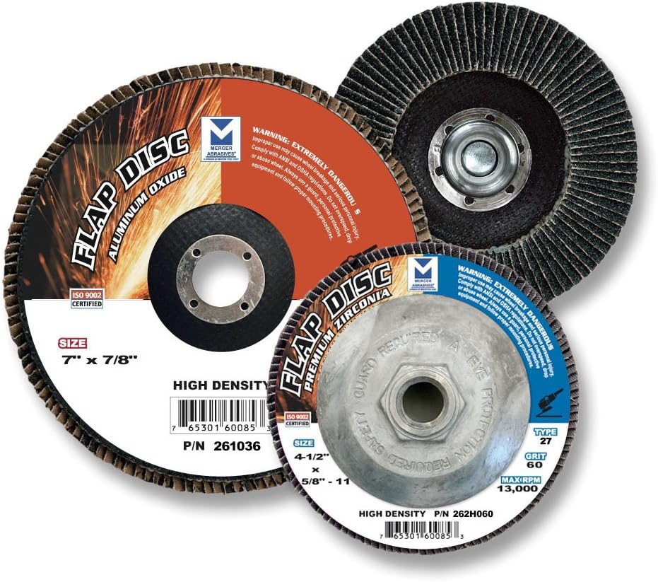 Mercer Abrasives 261H0605 Type 27 High Density Flap Discs
