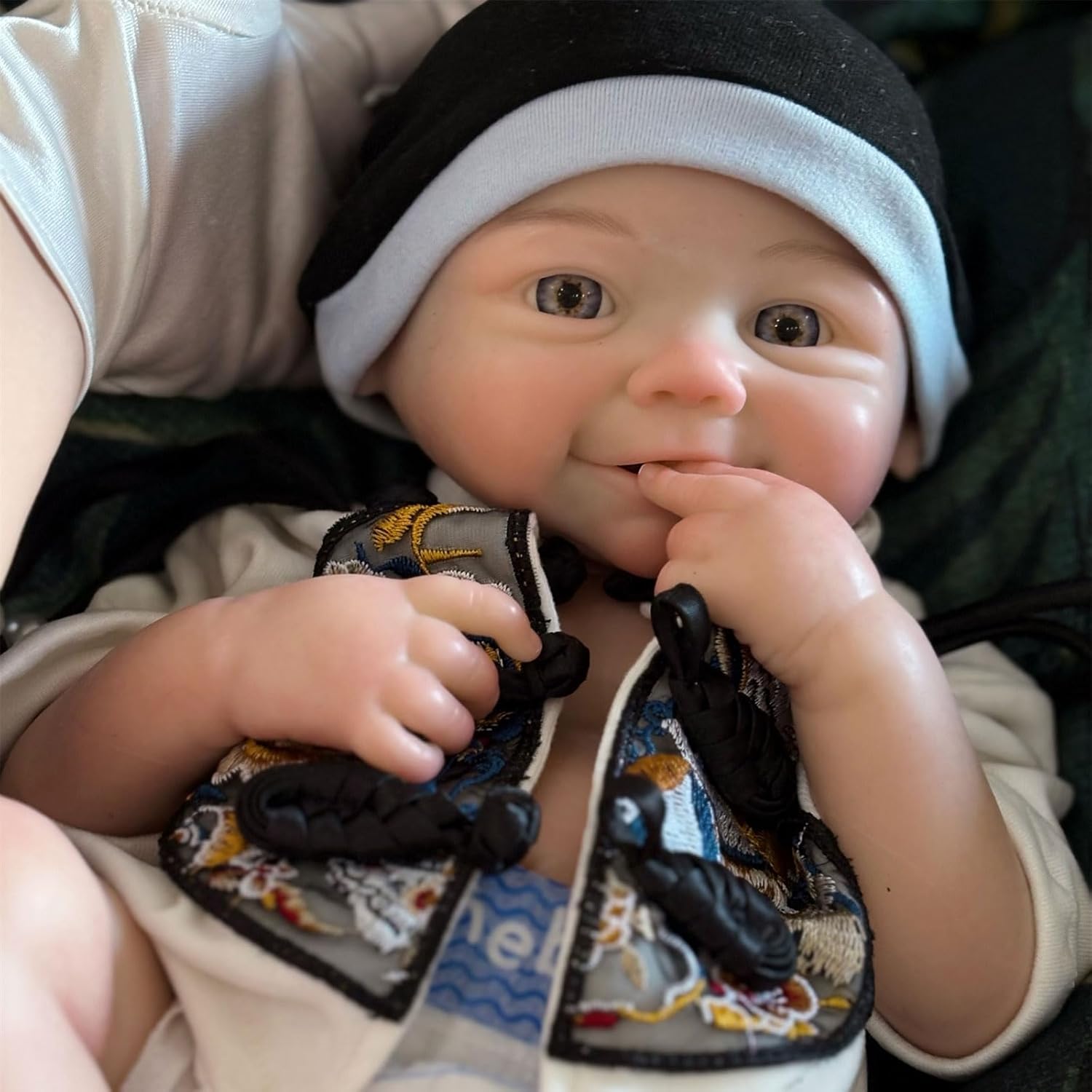 18 Inch Full Silicone Baby Doll - Realistic Reborn Newborn Girl With Open Mouth