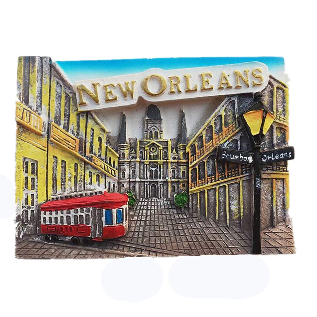 Muyu Magnet New Orleans Louisiana Usa Fridge Magnet Tourist Souvenir Gift Collection, Home Kitchen Decoration Magnetic Sticker America Refrigerator Magnet