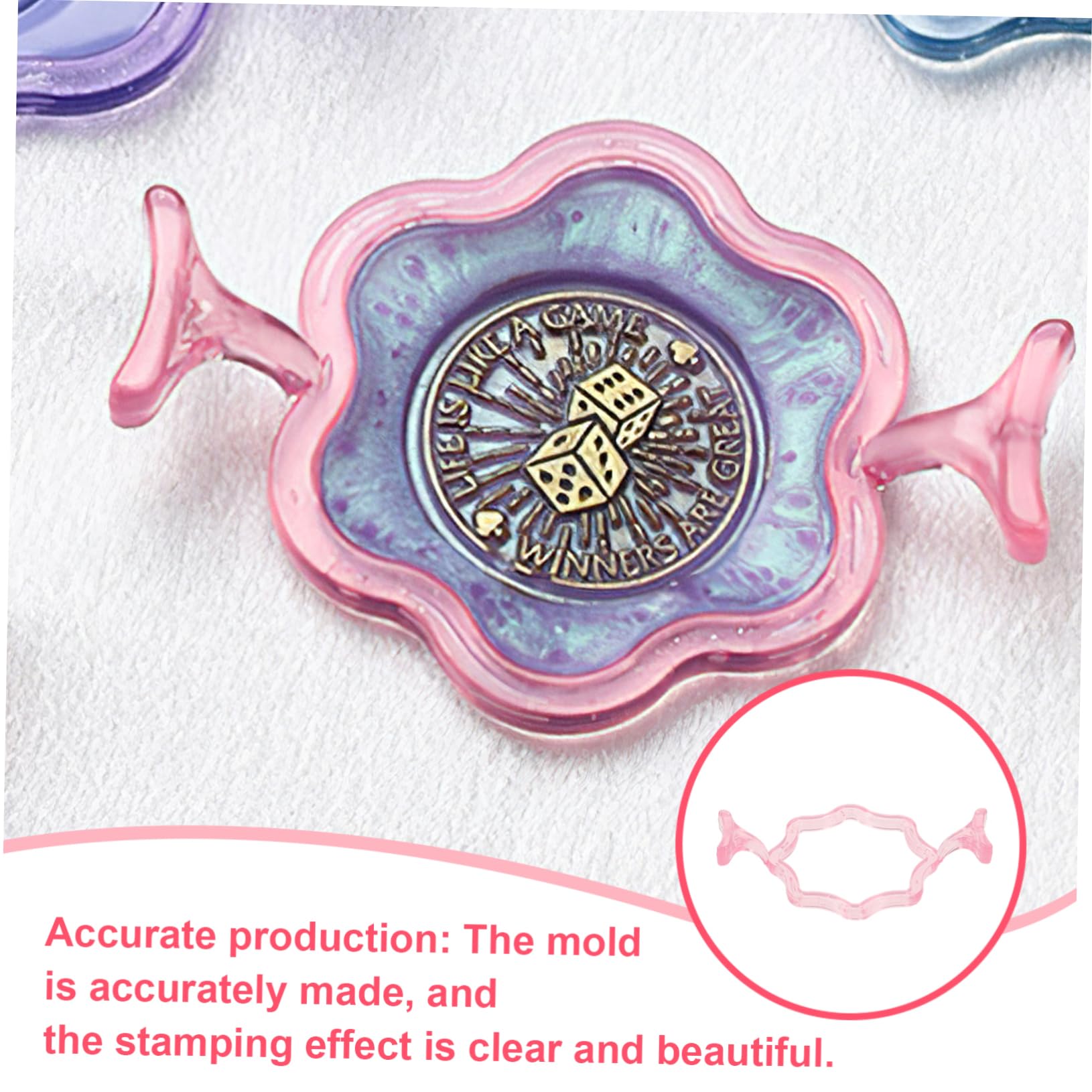 Gogogmee Fire Paint Seal Mold DIY Wax Seal Stamps Plastic Stamping Tool Smooth Surface