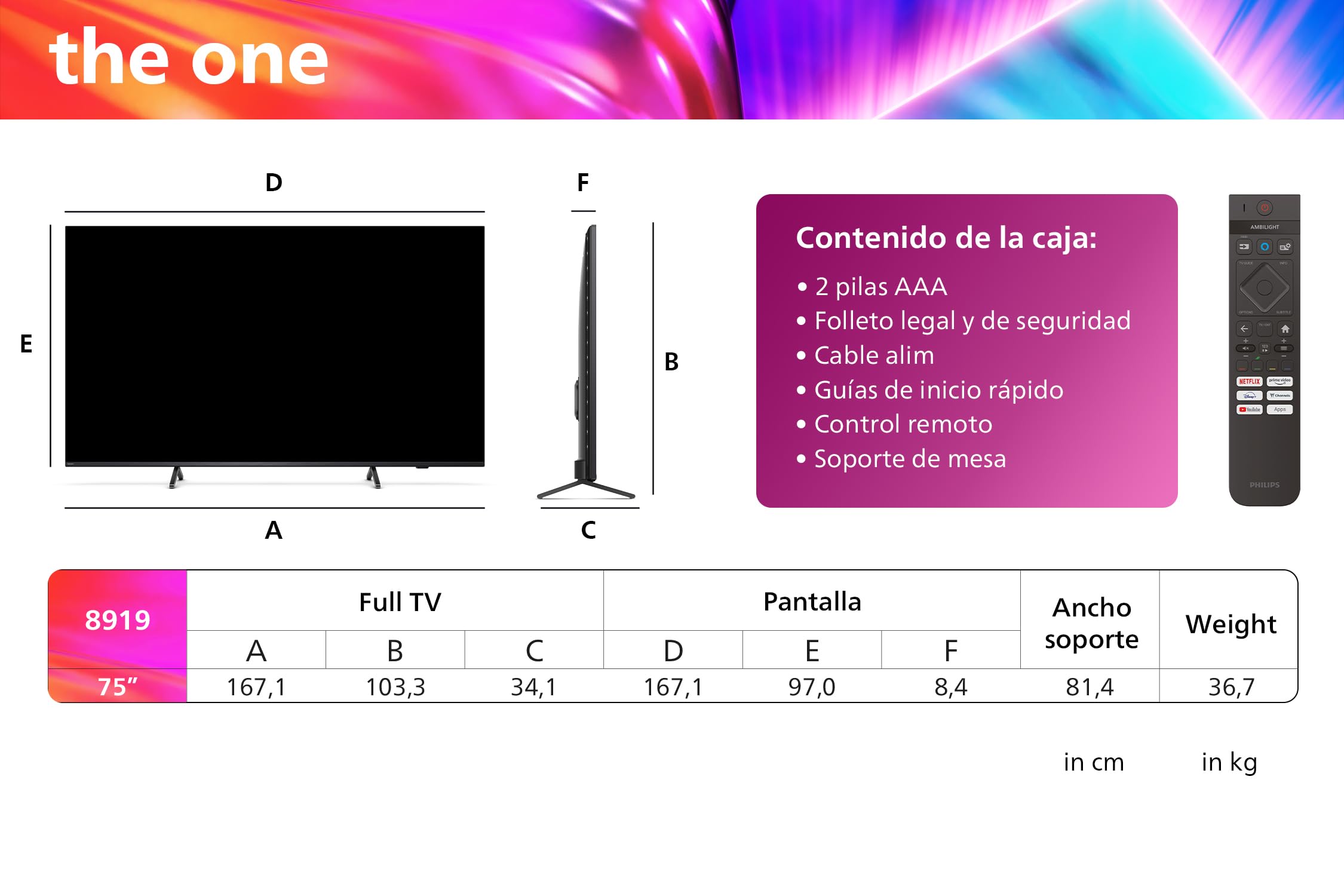 Philips Ambilight 75PUS8919 Smart TV 4K LED - Pantalla de 75 pulgadas con plataforma Titan OS Pixel Precise Ultra HD y sonido Dolby Atmos, funciona con Alexa y con el asistente Google - Gris Antracita