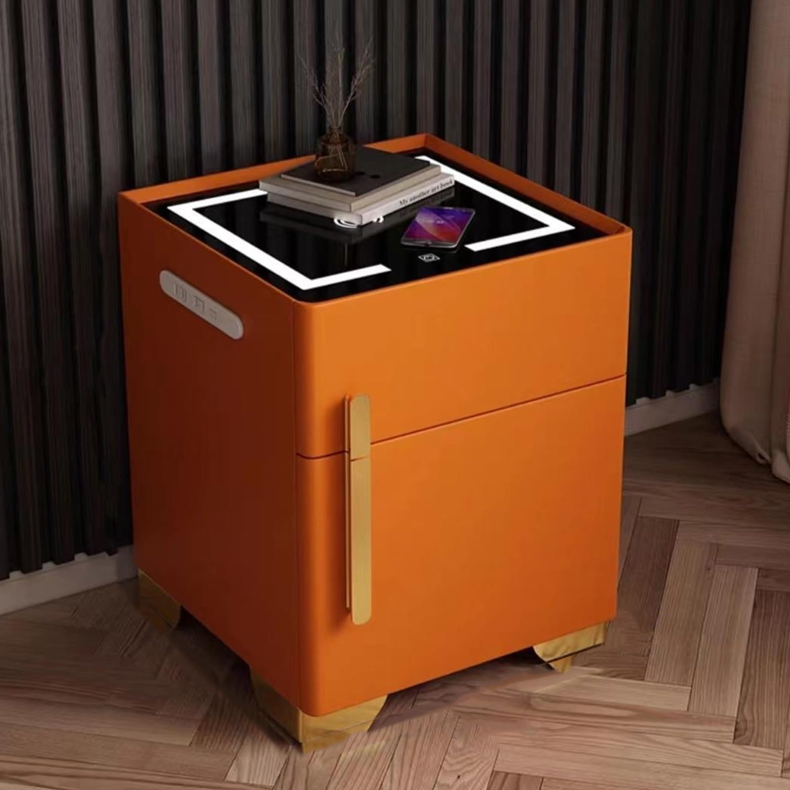 Table de chevet intelligente pour dortoir et chambre d'étudiant moderne