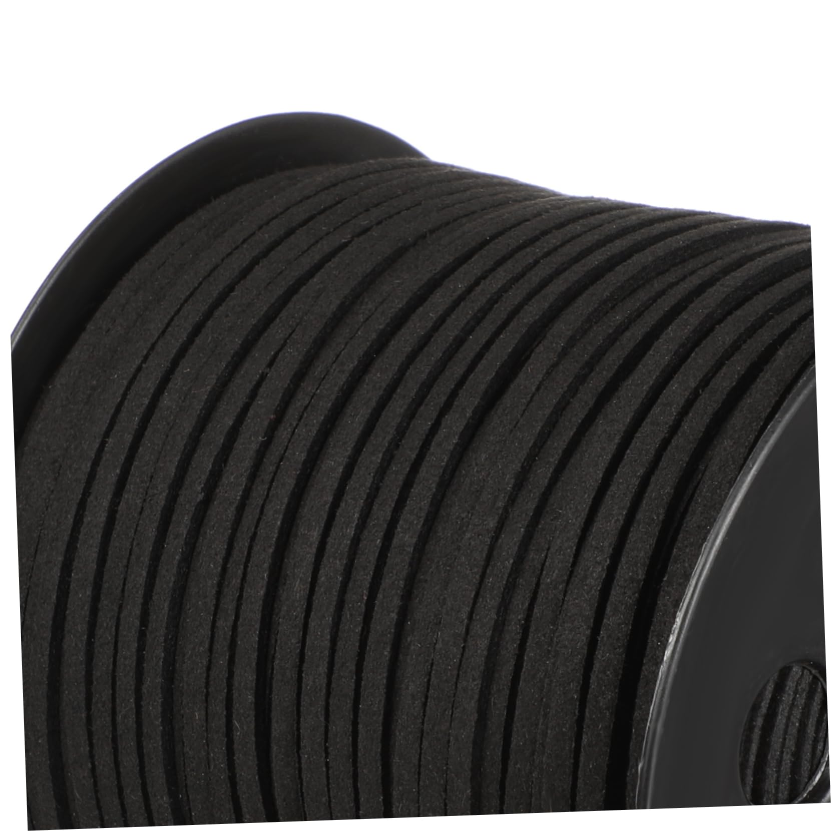 SHINEOFI 3rotoli Filo Pelle Sintetica Da Cordino Per Creazioni Bracciali e Collane Materiale Suede Finto Nero