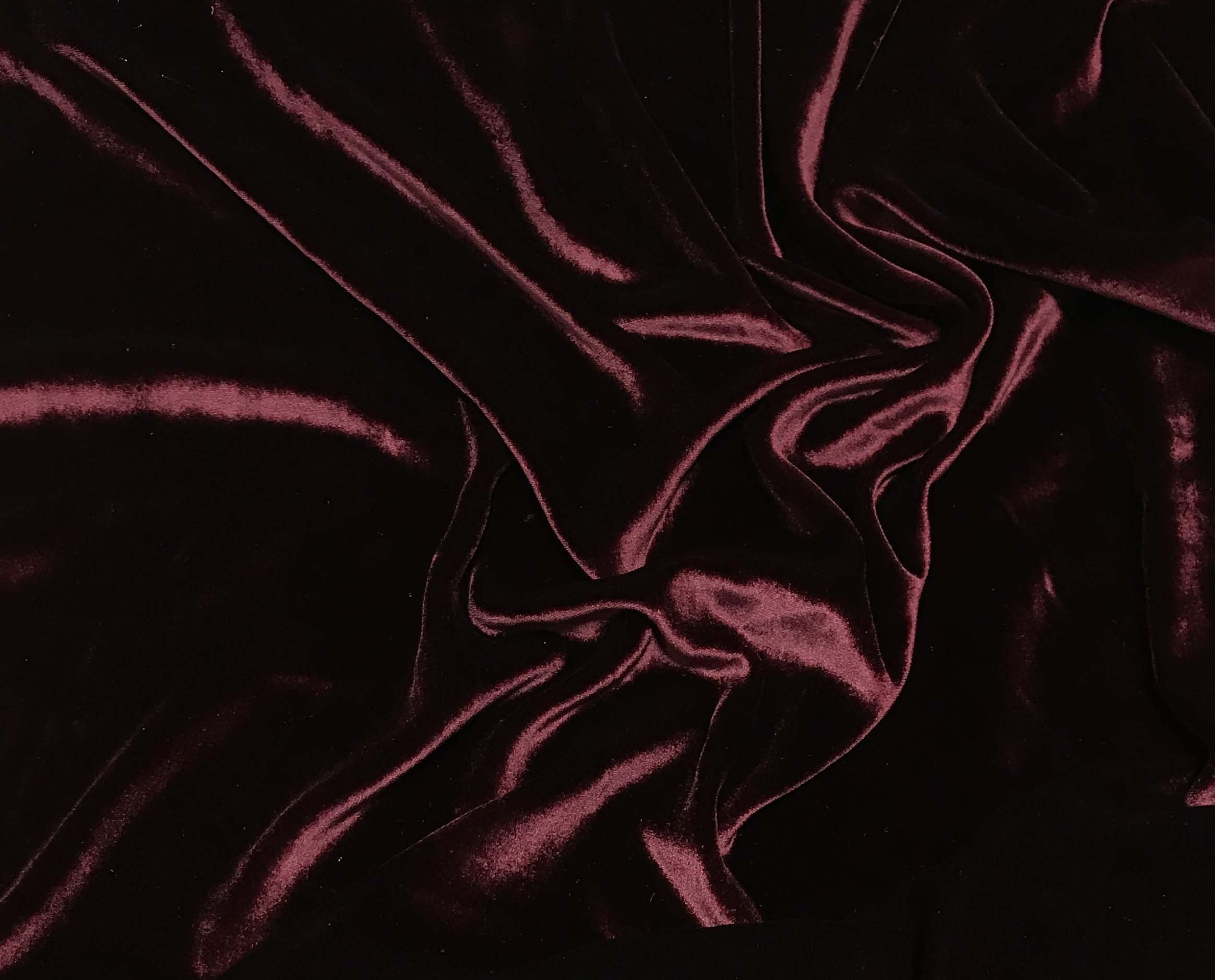 Burgundy Red - Silk Velvet Fabric