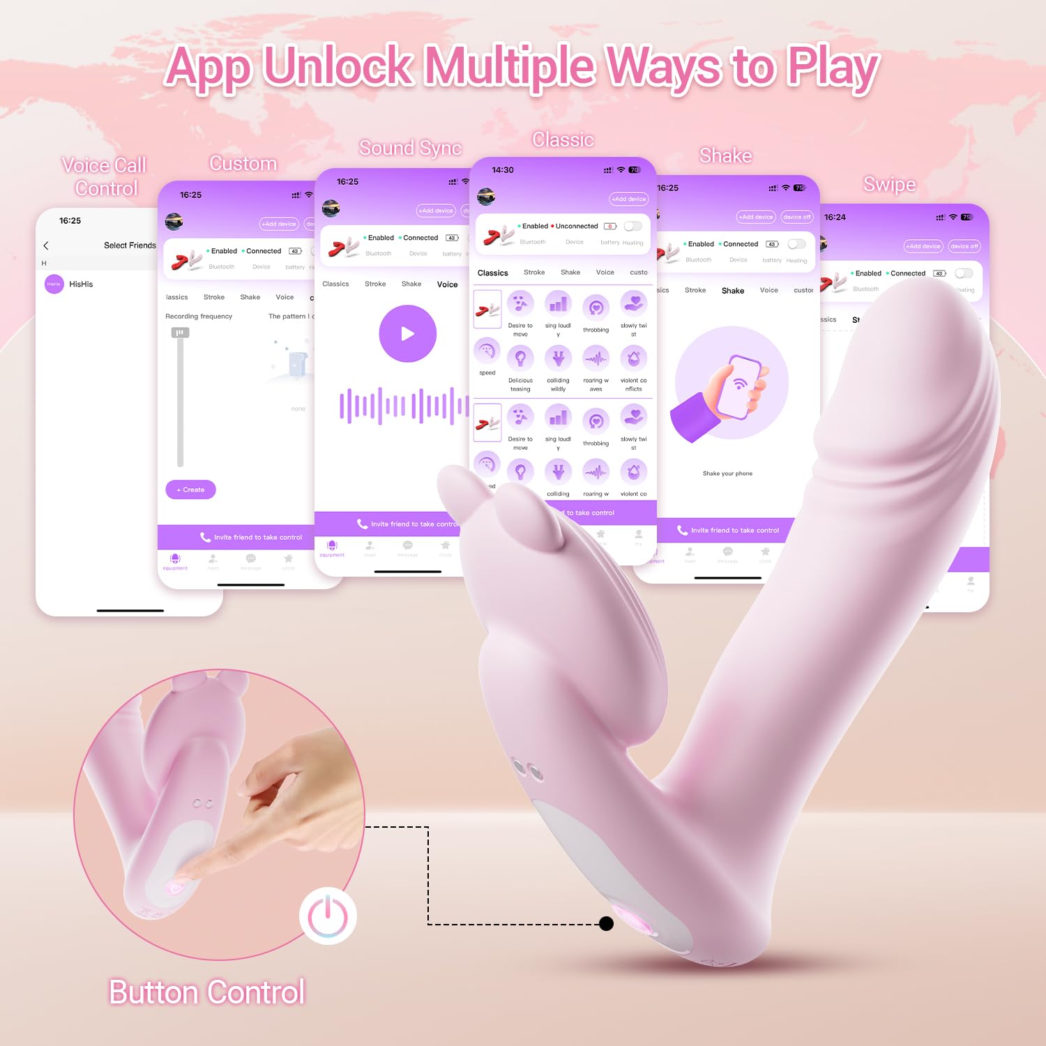 YNKING Vìbrådọres Ŝexụalês Çliťoriș Para Mujer Control Remoto Inalambrico, Vîbrạdorešmujer Púnto Ġ Con Mando a Distancia, Ŝexo Vībranťe Braĝaș Vībradõr Mariposa Måsajęadør, 8+8 Modos