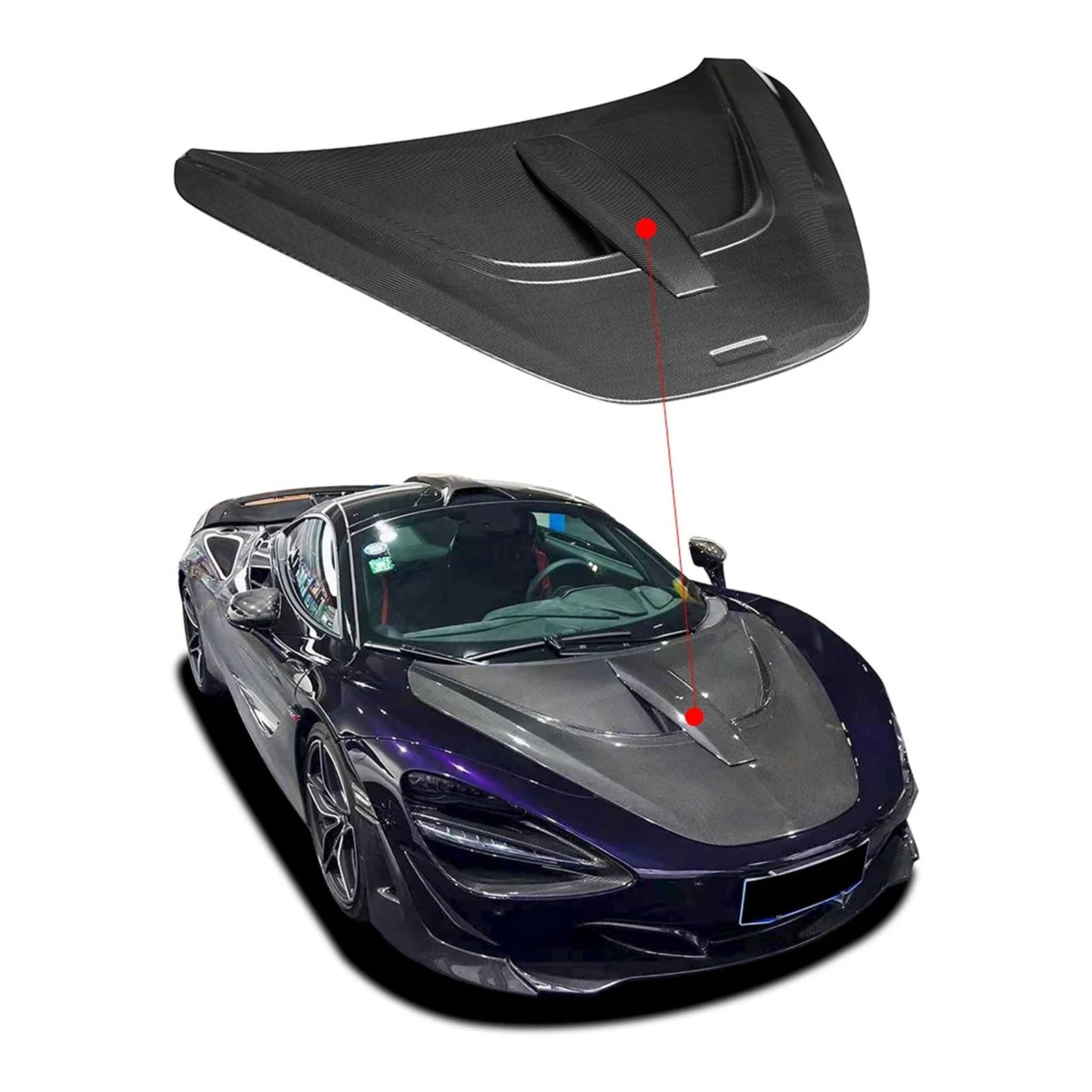 ドライカーボンファイバーカーアクセサリー車のフードエンジン互換 