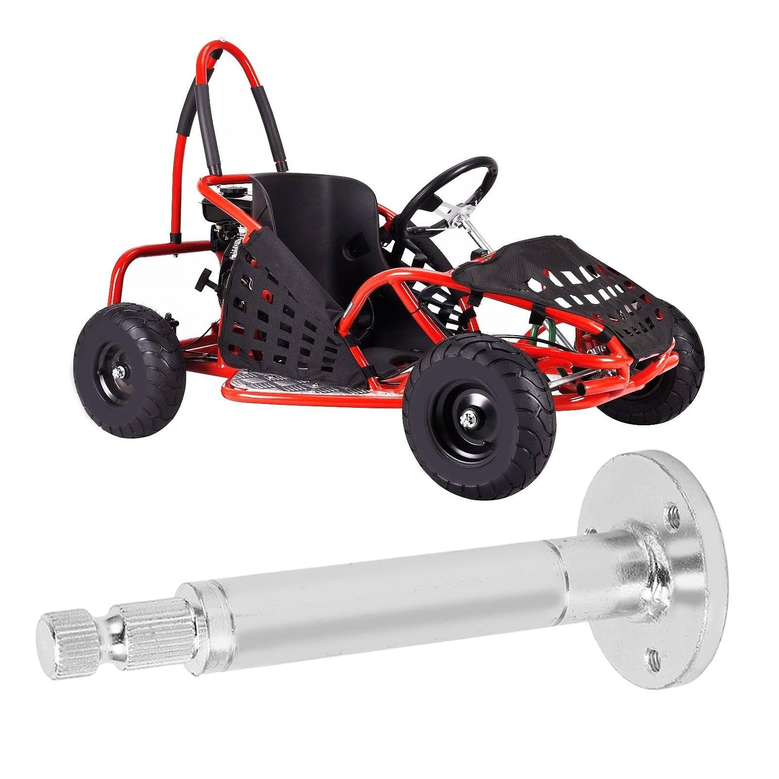 Albero del Servosterzo, 55mm 30T Go Kart Mozzo Dell'albero del Volante Base a 3 Fori Per Refitting Fai-da-te Kart Auto Elettrica a Quattro Ruote Fatta in Casa