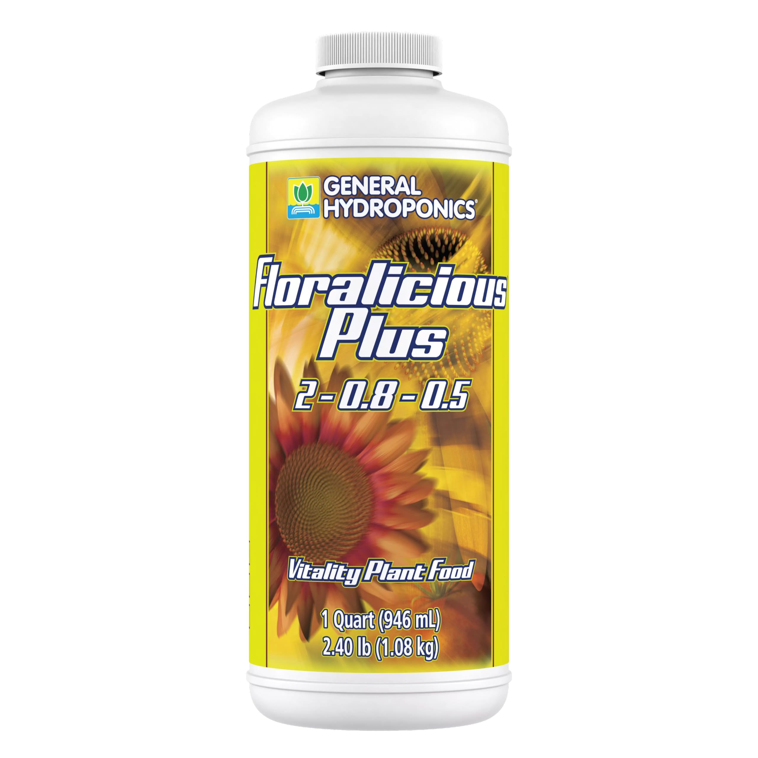 Floralicious Plus, Vitality Plant Food, 2-0.8-0.5, 1 qt.