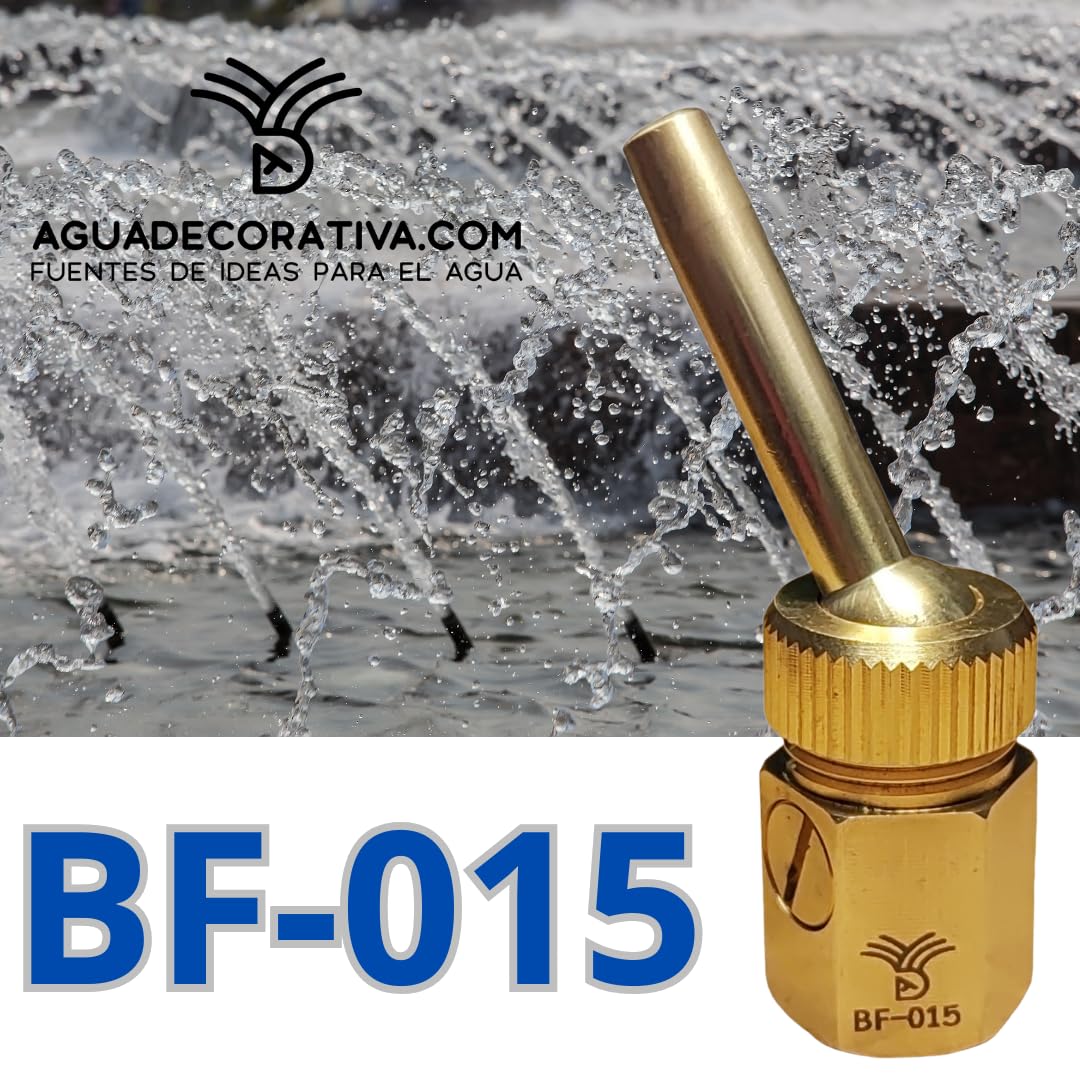 Ugelli per fontane da giardino, getto di lancia da 1/2", getti orientabili da 6 mm con valvola per regolare l'altezza (ottone) - BF015