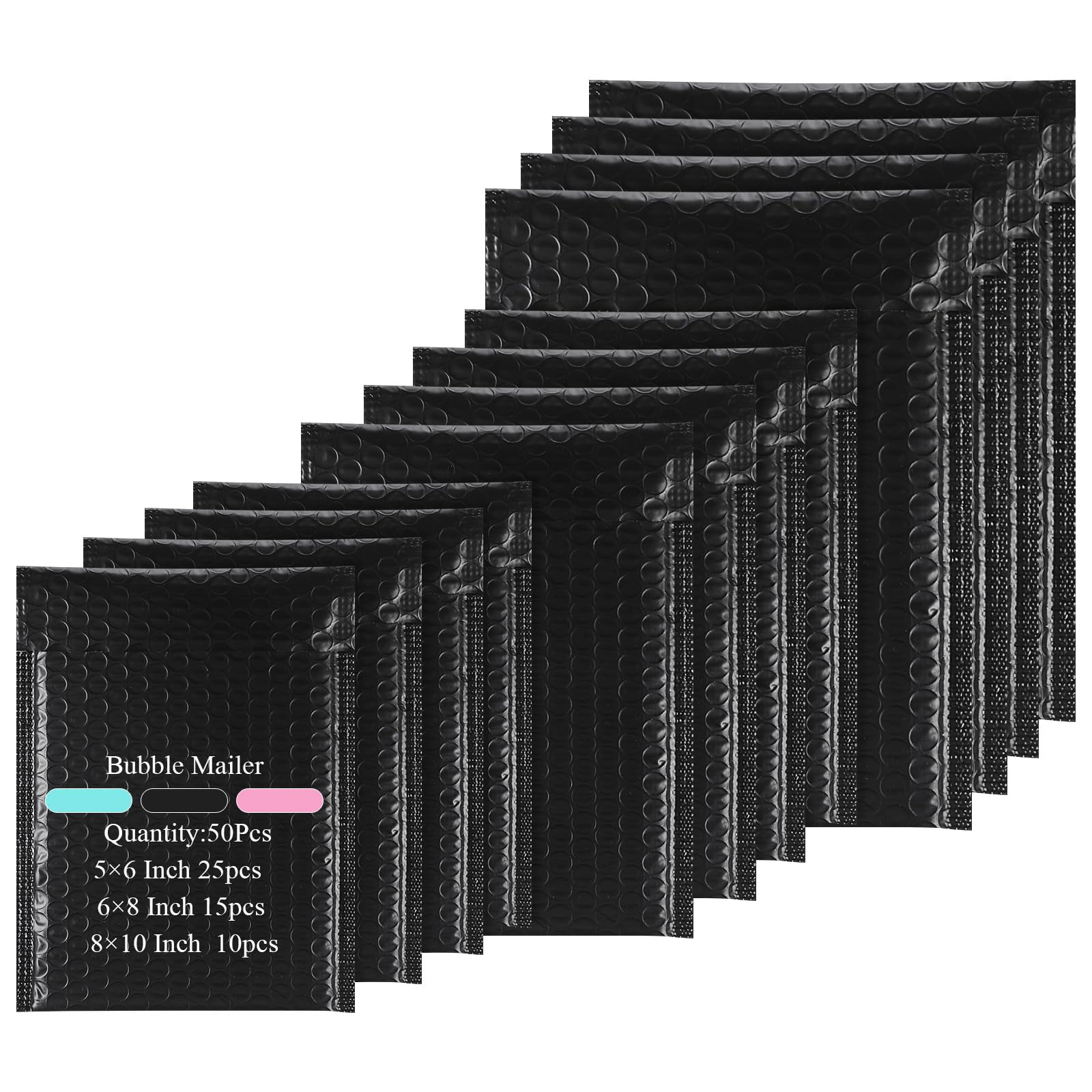 Yeyeplum 100 Pcs Kraft Bubble Mailers 3 Size Padded Envelopes Kraft Poly Mailers Bubble Lined Shipping Envelopes Mail Shipping Bags for CDs Book