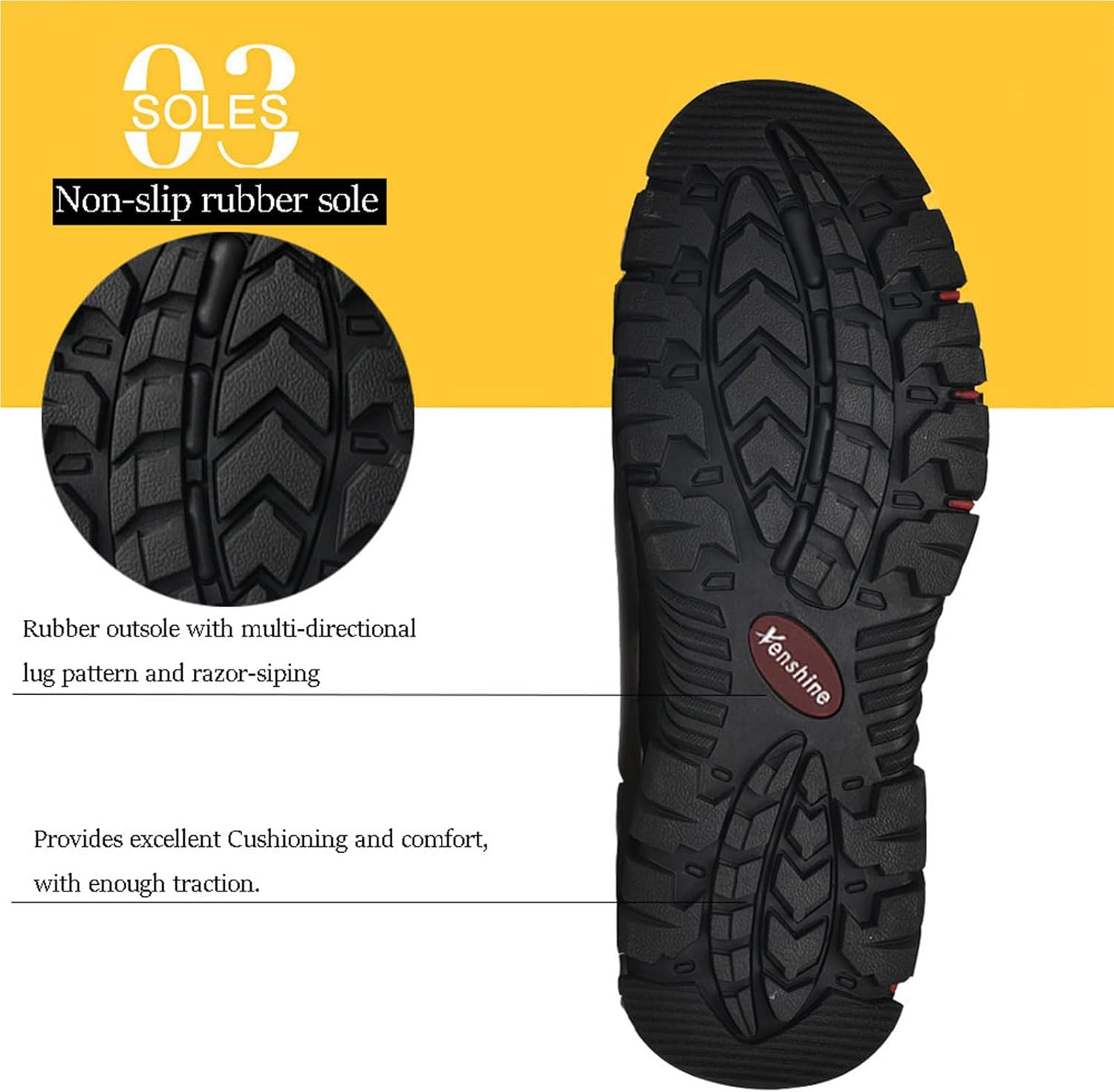 Venshine Mens Walking Shoes Leather Lightweight Breathable Casual Slip On Loafers - Image 7