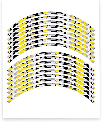 Miniatura 9 de KETABAO - Adhesivos para llantas (19.2in), diseño de rayas F01 para Yamaha YZF R6 R1 MT03 MT125 TRACER 700 MT09 FZ25 MT07 MT10 (blanco)