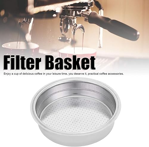 Miniatura 4 de Cesta de filtro de café ultrafina de acero inoxidable de doble capa, filtro poroso presurizado de 2.008 in, accesorios de repuesto para cafetera,