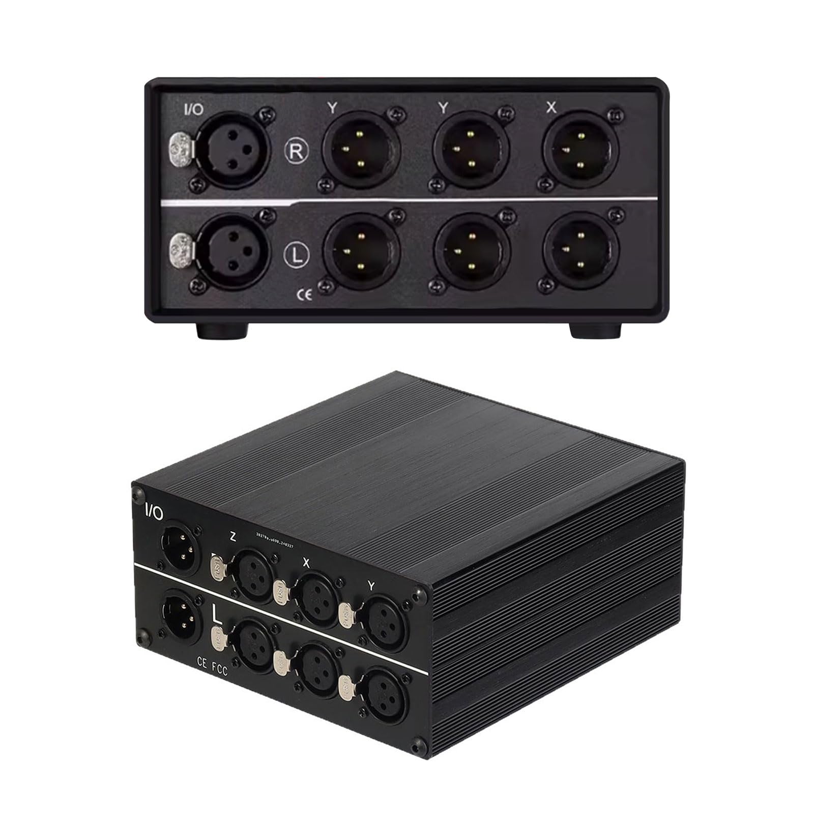 Bottone 1 Dual-Mode XLR Switcher 3: 1/1: 3 selettori placcati oro Porte Compact Alluminio Studio Routing Box Switcher