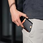 Defway Portefeuille de cartes minces pour hommes - Portefeuille mince pour les hommes, RFID Organisateur de carte de blocage, Clip argent réglable,Cadeau homme mince pour anniversaire(noir)