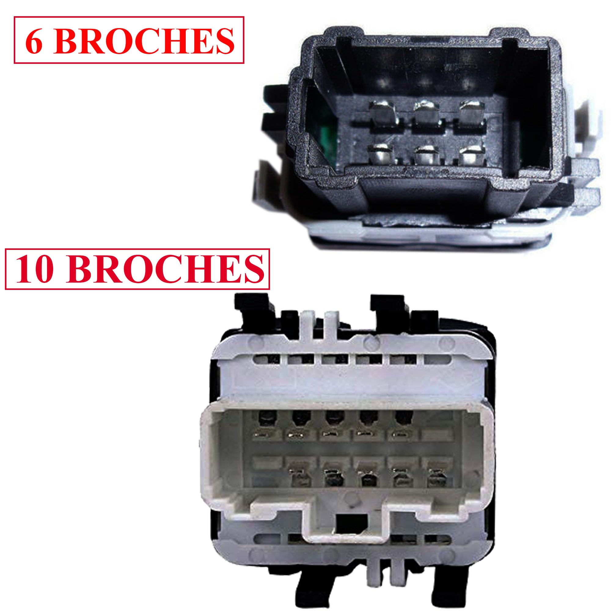 Partsline (Lot de 2) Bouton de Lève-Vitre Électrique Avant Gauche ET Avant Droit OU Arrière Gauche OU Arrière Droit compatible avec Clio III, Modus, Twingo II - 8200002451 8200214936