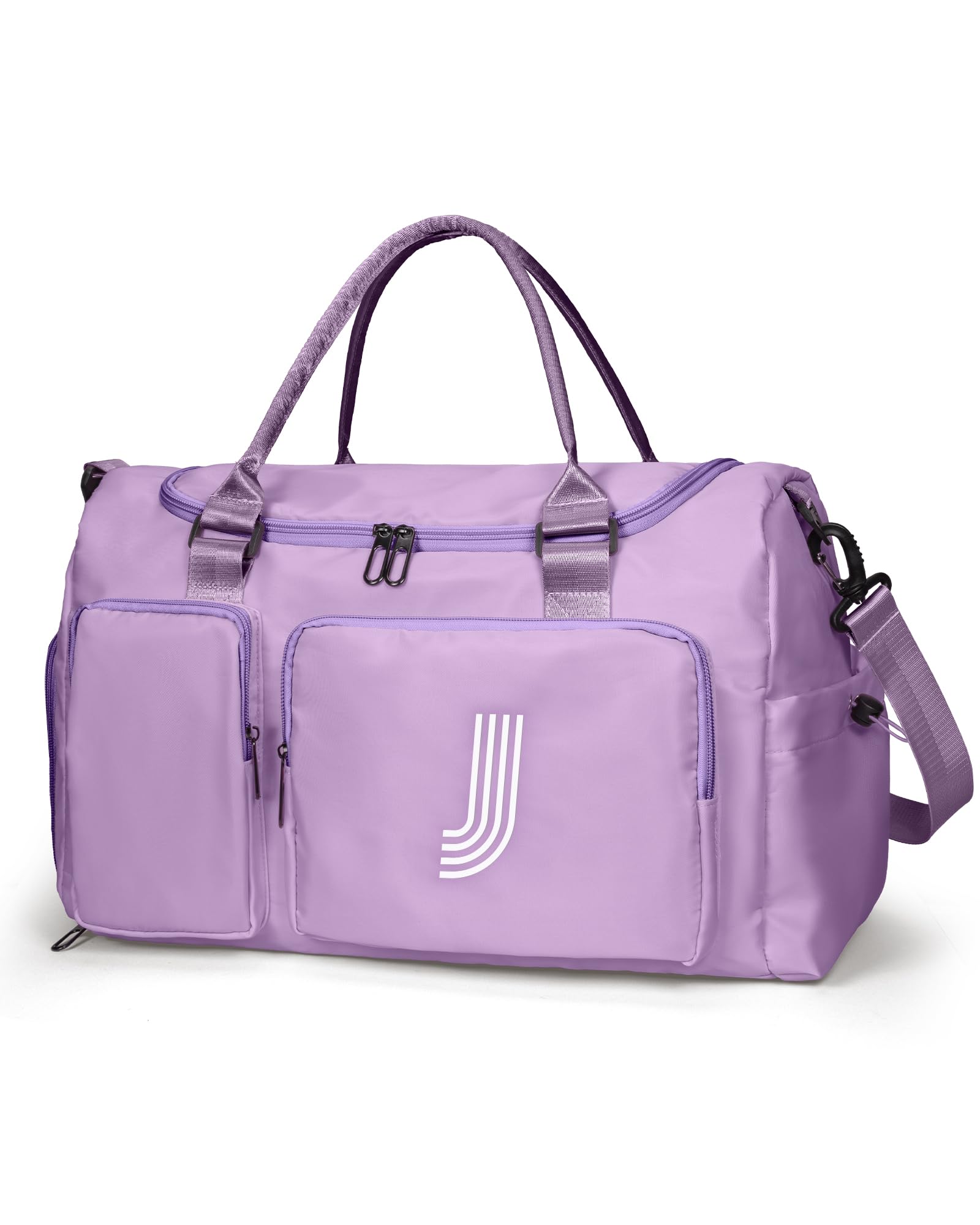 Elilier Teens Initial Travel Duffle Bag - Personalized Weekender Gym Bag for Friends, women, Women - Wedding, Birthday Gift for Female, Girlfriend,