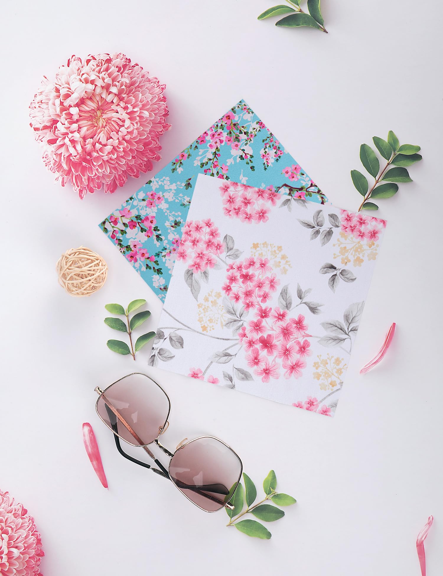 6 paños de limpieza gruesos para gafas, elegante diseño de flores, paños de limpieza de lentes de lentes, toallitas suaves para lentes reutilizables y pantallas de teléfono (flor de cinco pétalos)