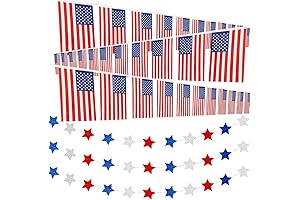 American Flag Banners & Star Garland for Patriotic Festivities