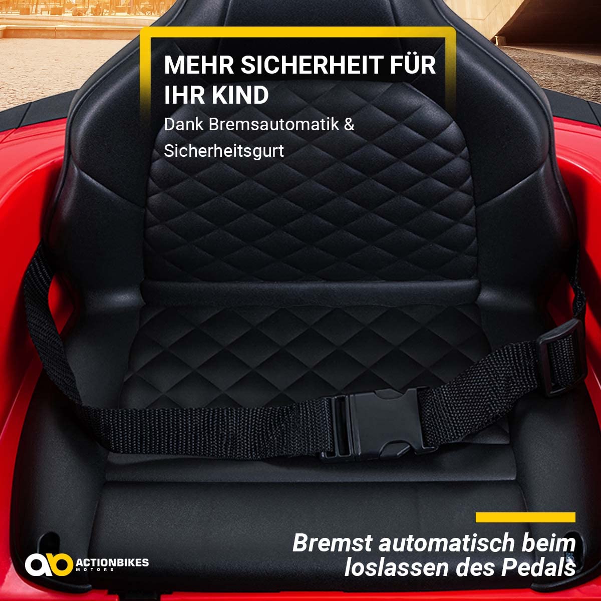 Actionbikes Motors Kinder Elektroauto Audi R8 | Fernbedienung mit First Funktion - Lizenziert - Kinderauto elektrisch - Elektrofahrzeuge - Spielzeugauto - Elektro Auto für Kinder ab 3 Jahre (Rot)