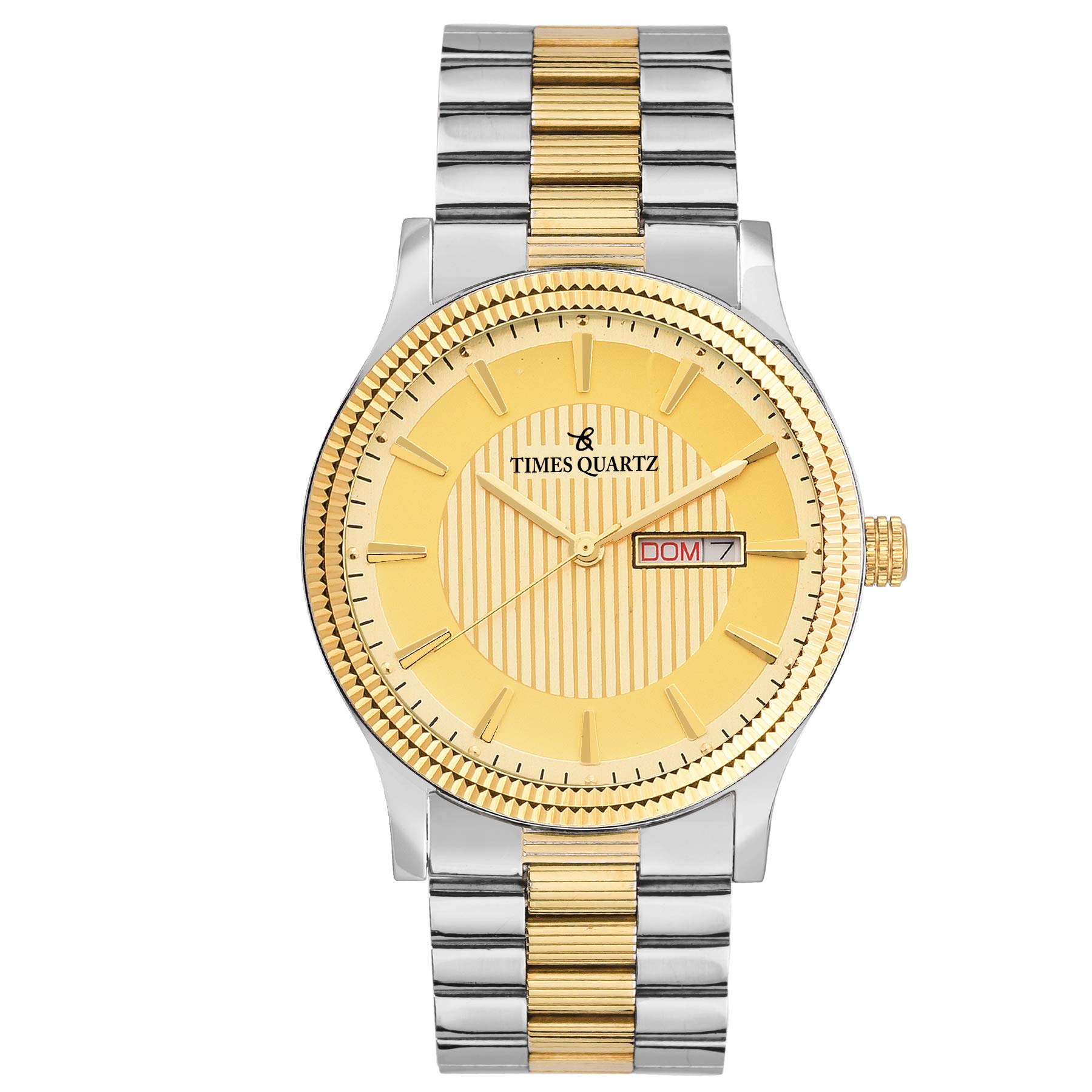 Timesquartz Wrist Watch for Mens Analog Two Tone Golden Dial Mens Watch - A 191 (B07MT84NMB) Amazon Price History, Amazon Price Tracker