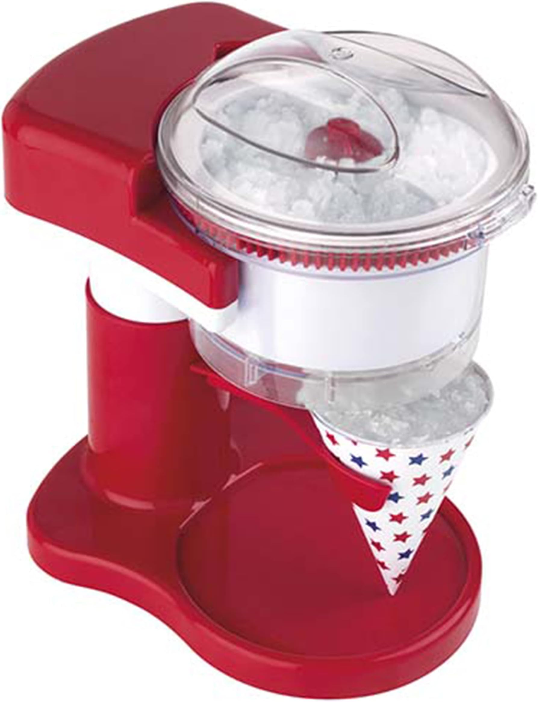 American Originals EK2100AAR Snow Cone Maker Machine, Makes Delicious Ice Treats, Slushies, Crushed Ice, Includes 20 Paper Cones