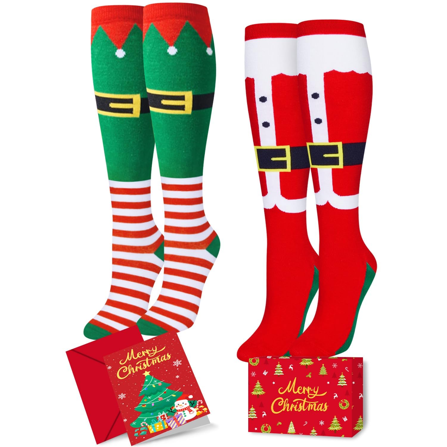 Christmas Socks for Boys Girls - Secret Santa Gifts Xmas Stocking for Kid with Card