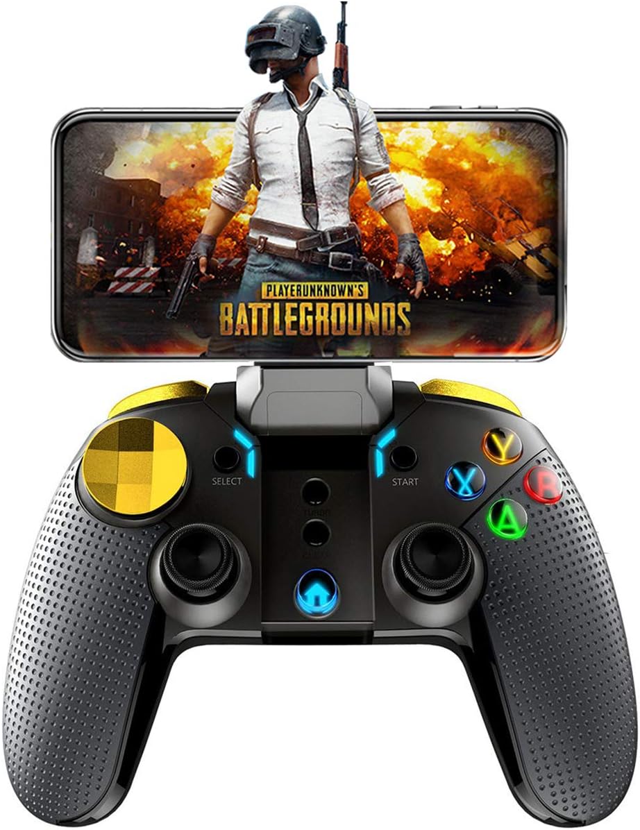 Moblie Game Controller for PUBG Fotnite, Megadream Wireless Key Maping Gamepad Turbo Backlight Joystick, Android, Support Online Shooting Racing Fighting Sport Game - No Platform Needed