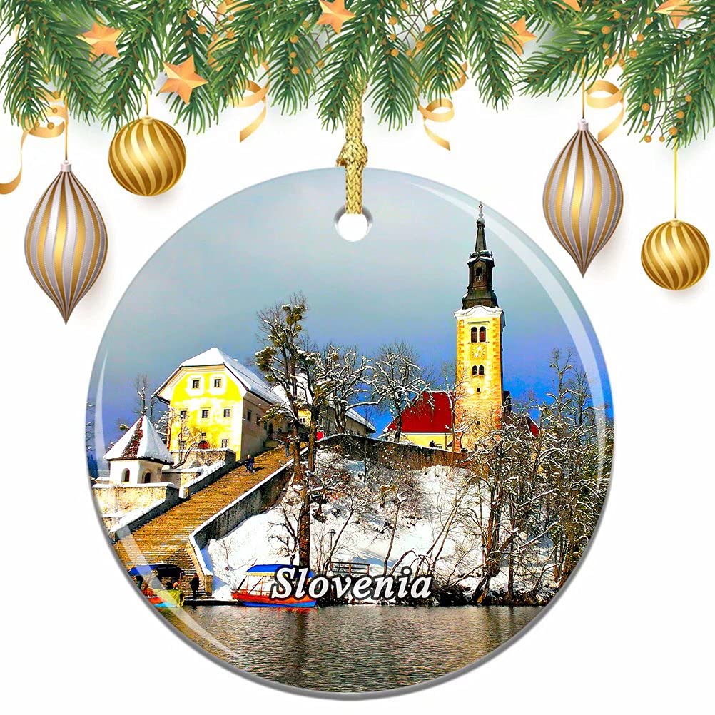 Desert Eagle Tcgj5145 Slovenia Christmas Xmas Tree Ornament Decoration Wedding Hanging Pendant Decor City Travel Souvenir Collection