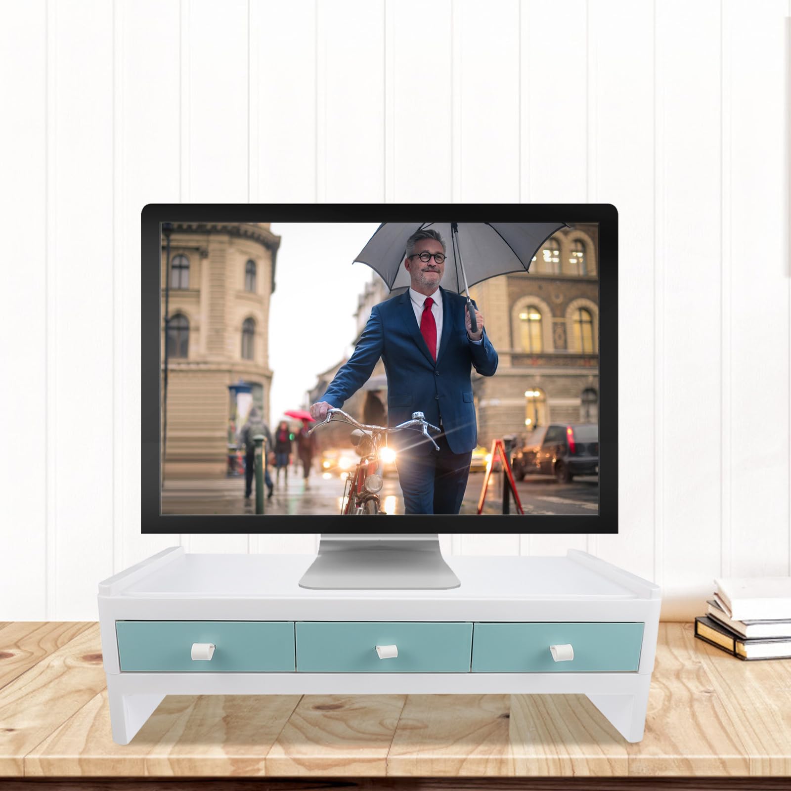 Soporte de Monitor de Plástico para Computadora, Elevador de Pantalla