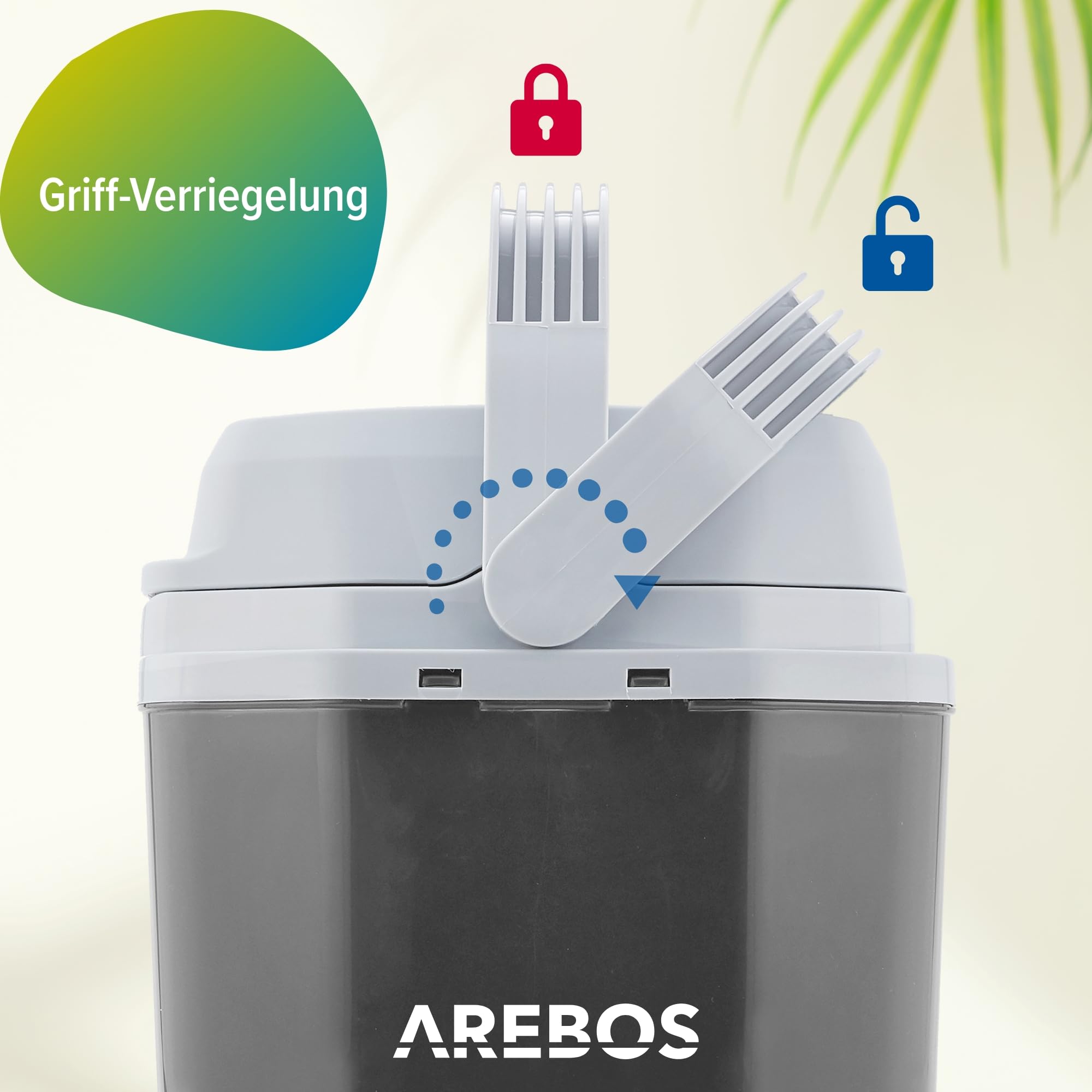 Arebos 25 Liter Kühlbox | zum Kühlen und Warmhalten | Mini Kühlschrank | Thermoelektrische Kühlbox | mit ECO Modus | 12/230 V für Auto und Steckdose | elektrische Kühlbox