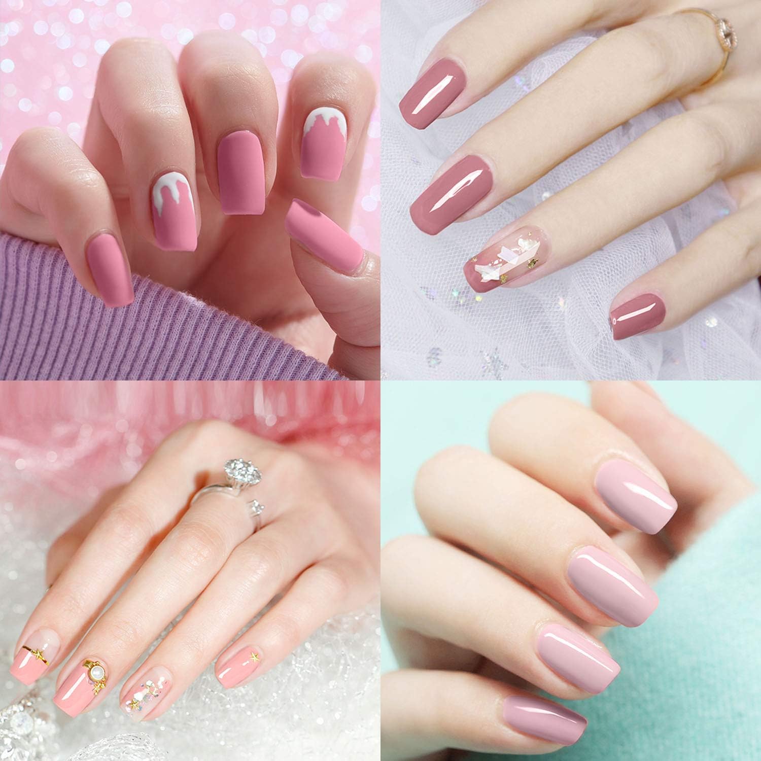 Amazon Perfect Summer ジェルネイル カラージェル 6色セット Uv Led対応 8ml ポリッシュタイプ くすみピンク Perfect Summer ビューティー 通販