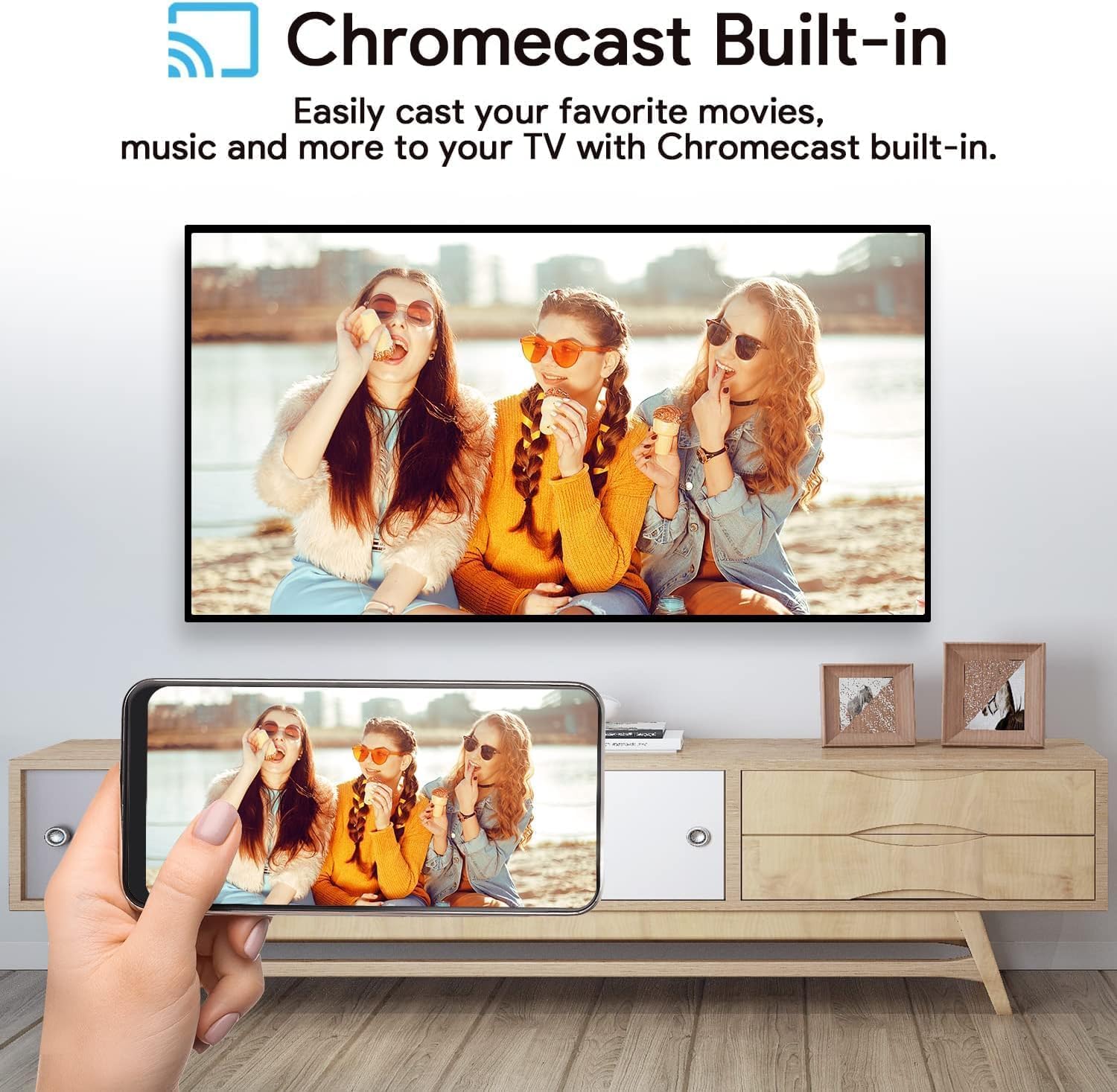 Phantom Dcolor GD1 4K Android TV Stick Certifié KD3 Assistant Télécommande vocale Prime Video Chromecast Play Store Bluetooth 4K HDR 10+ Dolby Audio XM3 2.1 Dual Band WiFi USB-C GD 1