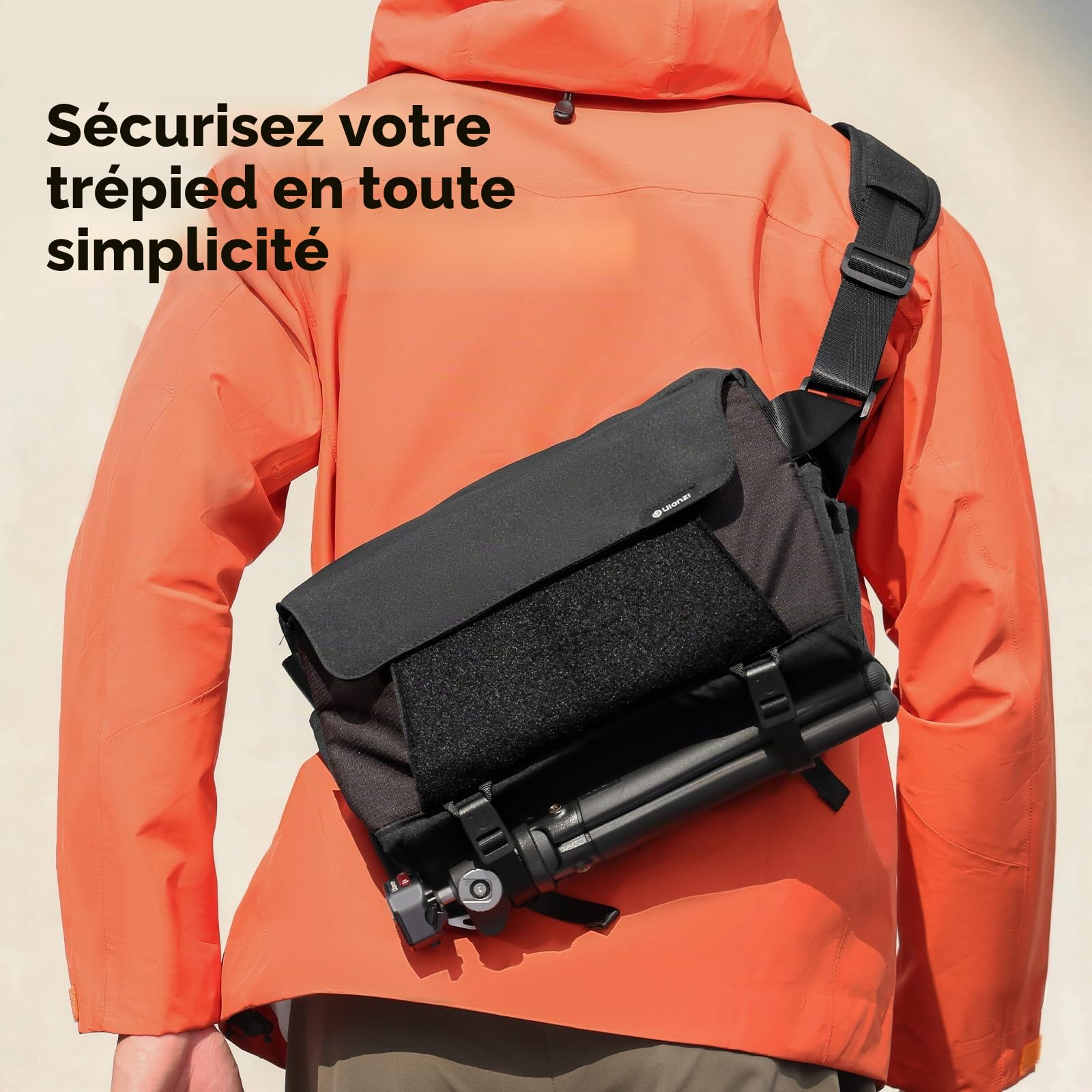 ULANZI Sac Appareil Photo 9L, Sac Photo Bandoulière DSLR/SLR, Léger, Imperméable, Anti-vol