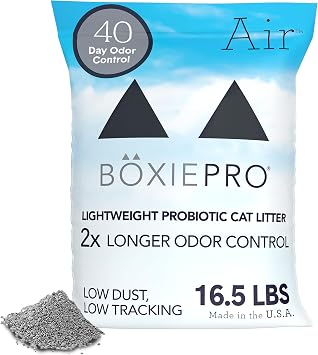 Boxie Probiotic Natural Lightweight Cat Litter 40+ Day Odor Control 16.5 lb