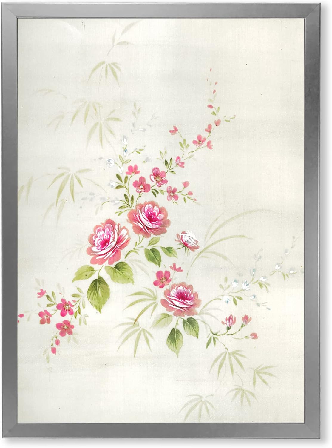 Retro Drawing of Flowers II Vintage Framed Wall Art