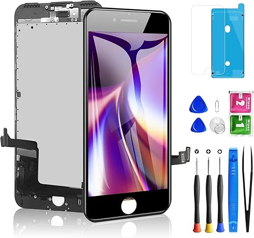 Reemplazo de pantalla para iPhone 7 Plus de 5.5 pulgadas, color negro, Diykitpl pantalla LCD digitalizadora 3D Touch de repuesto para A1661, A1784,