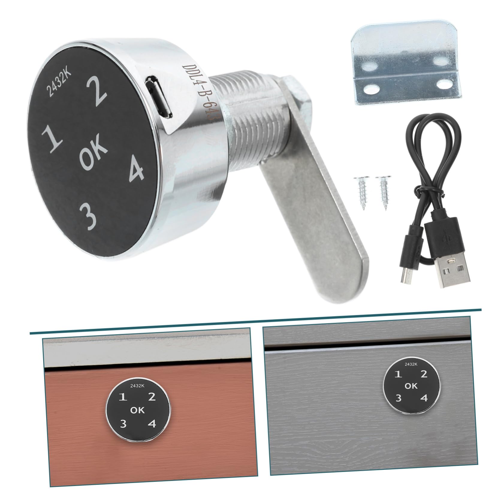 NUOBESTY 2 Pièces Serrure Électronique à Code Tactile pour Armoire Boîte Aux Lettres Verrou pour Classeurs pour Usage