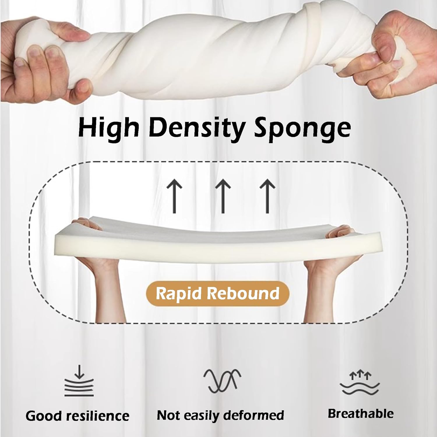 Rectangular Armrest Pillow, Custom Sofa Arm Support Cushion, Soft Headboards Pillow Armrest Padded Cushion, Neck Support Bolster Bed Gap Filler Thicken Cushion (40x15x15cm,Black)