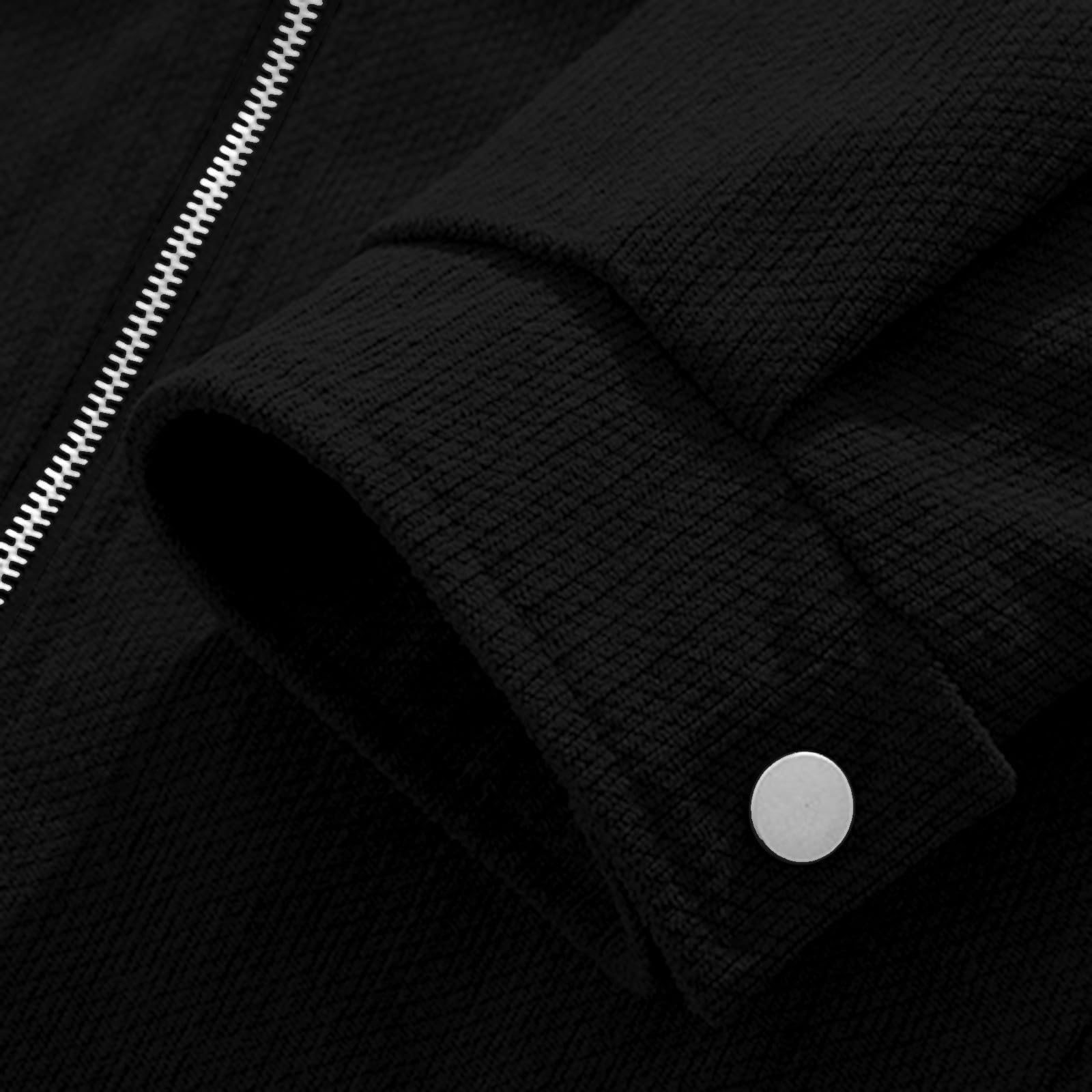 Giacca da uomo Trucker Cord, giacca in felpa leggera e sottile | Giacca a camicia con cerniera completa e tasche, camicia a coste, senza cappuccio, giacca sportiva, morbida e comoda giacca