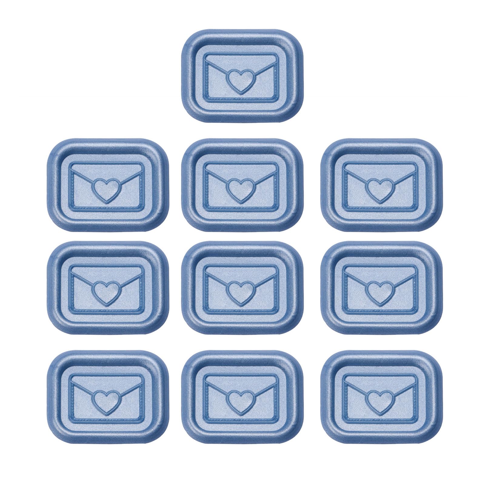 Tfaoys Glossy Blue 10 Pcs Waxed Seal Sticker Self-Adhesive Labels Sealing Waxed Stamp Sticker For Sealing Scrapbooking Gift Wrapping